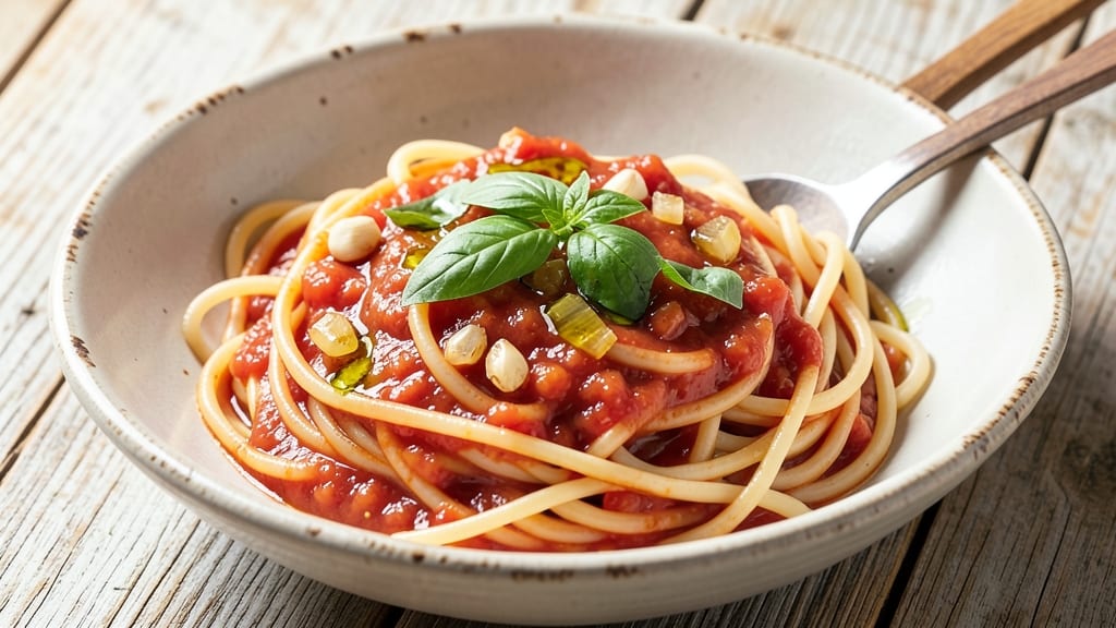 Basic Italian Spaghetti Sauce Recipe: Simmered Tomato Depth With Garlic and Basil