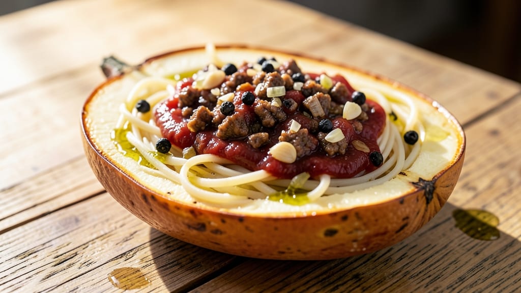 Baked Spaghetti Squash Recipe with Meat Sauce: One-Pan Pasta Alternative