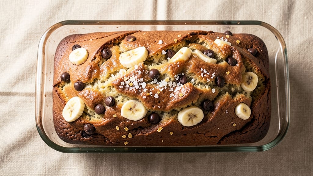 Banana Bread Recipe with Applesauce and Chocolate Chips: Moist Crumb and Melty Swirls