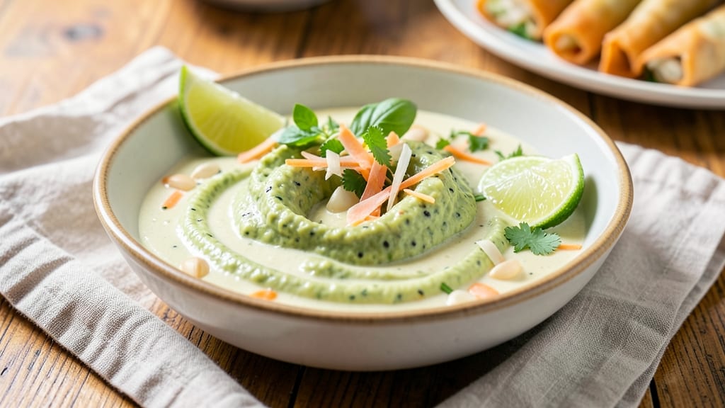 Avocado Egg Roll Sauce Recipe: Cooling Creamy Dip With Zero Mayo Cling