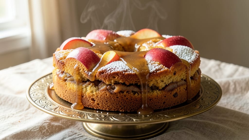 Apple Cake With Rum Sauce Recipe: Warm Spiced Moisture Paired With Boozy Drizzle