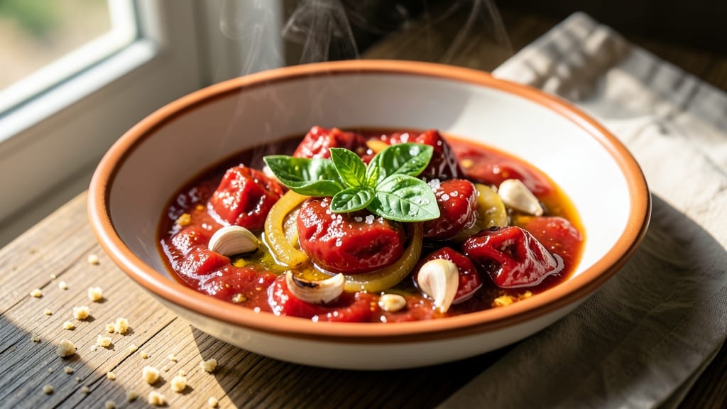 Authentic Tomato Sauce Recipe from Italy: Simmered San Marzano Sweetness With Fresh Basil