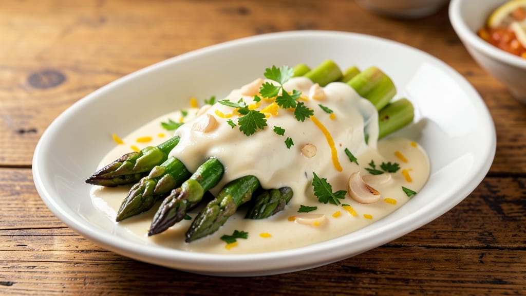 Asparagus White Sauce Recipe: Velvety Garlic-Herb Blanket for Roasted Greens